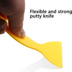 12 Pcs Plastic Putty Knife Set, Spackle Knife Putty Knives Plastic Paint Scraper Patching Knife for Spackling Patching Decal Wallpaper Wall Baking Painting Resin Removal (5.2 Inch) - Image 2