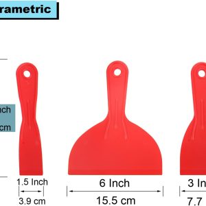 Plastic Putty Knives 3-Pack: 1-1/2", 3", 6" , 3 Pcs Putty Knife - Image 2