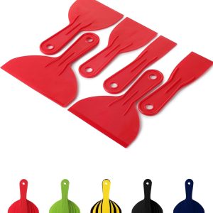 6 Pack Plastic Putty Knife Set - Paint Scraper, Spackle Tool, Spreader - Image 1