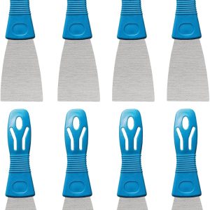 Putty Knife Scrapers, Spackle Knife, Metal Scraper Tool for Drywall Finishing, Plaster Scraping, Decals, and Wallpaper (8 Pack, 2” - Image 1