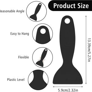 10 Pieces Plastic Spatula Paint Scrapers Flexible Scraper Putty Scraper Air Bubble Remover Sticker Installation Tool Spackle Tool for 3D Printing Wrap Cleaner Spackling Patching Decal Wallpaper - Image 2