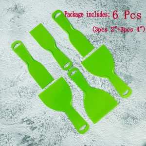 6 Pcs Putty Knife Set - Plastic Spreader, Scraper Tool for Spackle, Paint and More - Image 2